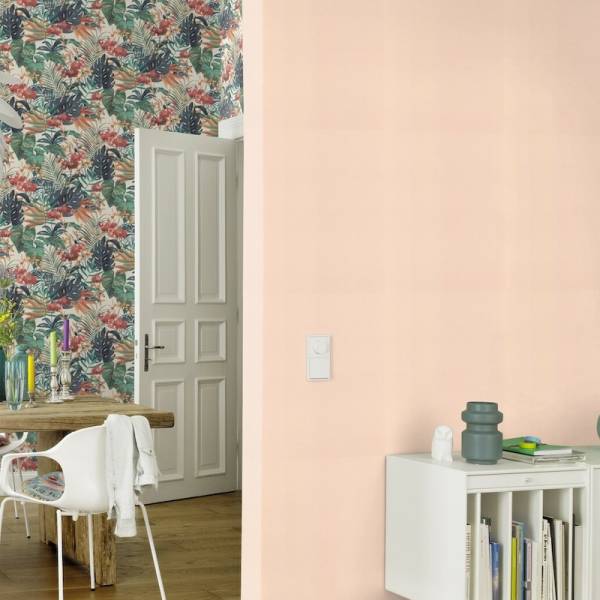 Raumbeispiel Unitapete in rosa von Rasch bei Heineking24